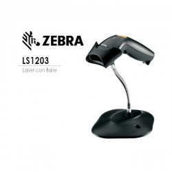Barcode Scanner Zebra LS1203-CR, 1D, USB kit, Black